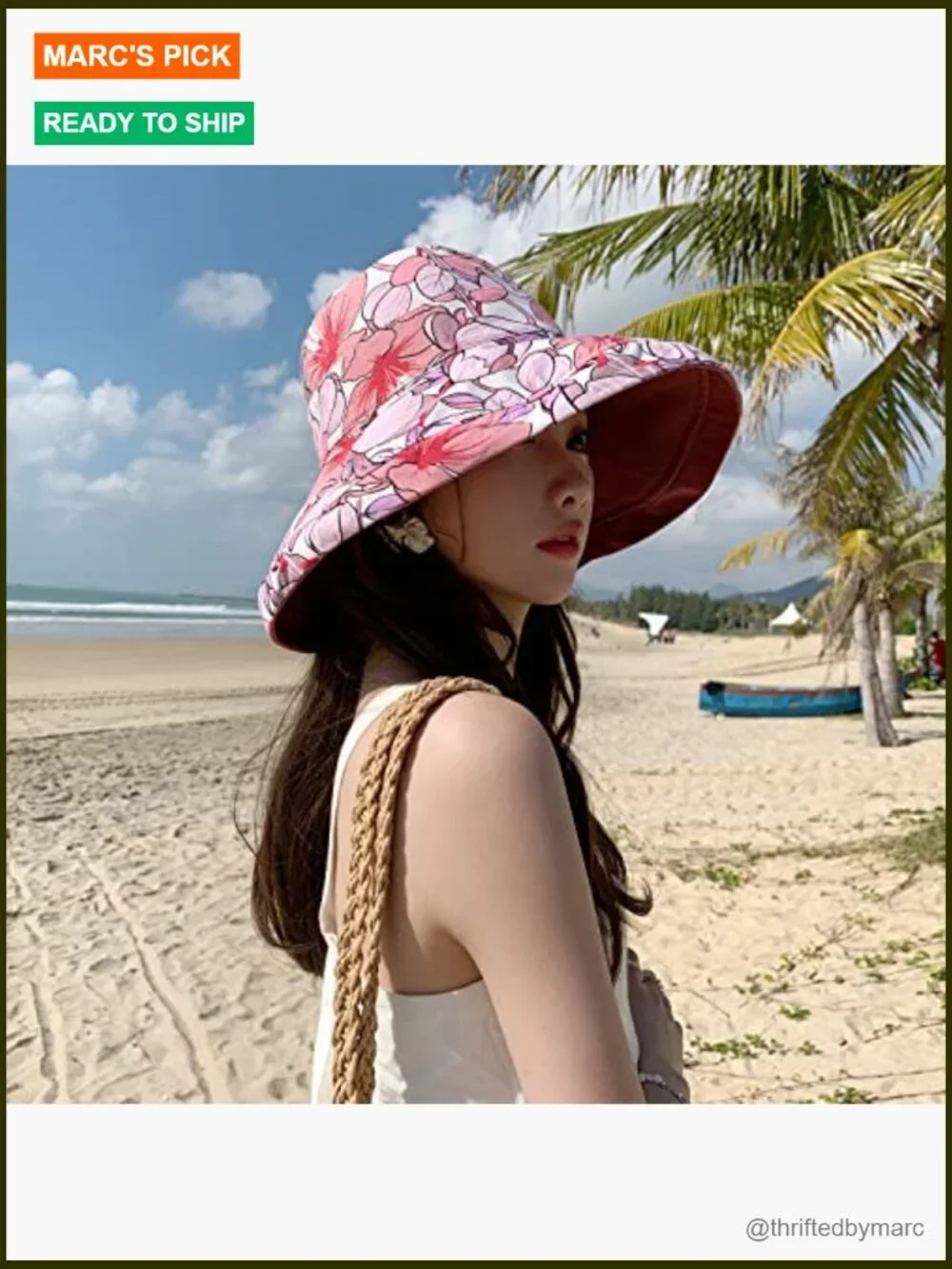 Wide Brim Sun Hat Wired Edge Reversible Foldable UV Protection Bucket Hat